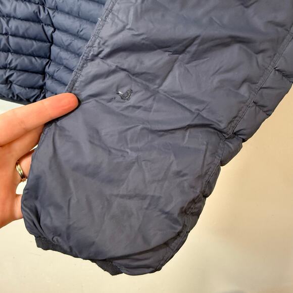 Kuhl Men's Spyfire Hooded Jacket Coat Puffer Quilted Down Fill Navy Blue Medium - Picture 4 of 10